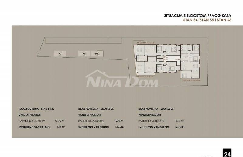 Apartmán v prvním patře, dvě ložnice, v blízkosti moře a pláže S6 - 6