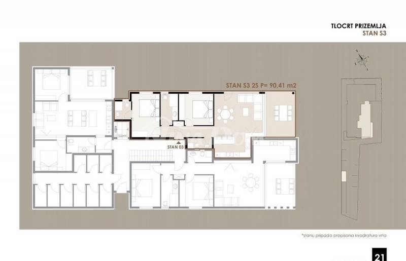 Přízemní apartmán se zahradou, v blízkosti moře a pláže S3 - 2