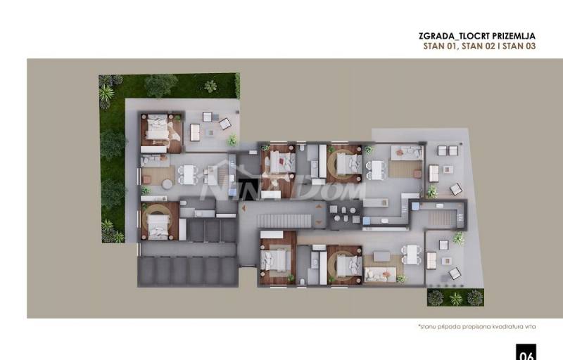 Přízemní apartmán se zahradou, v blízkosti moře a pláže - 6