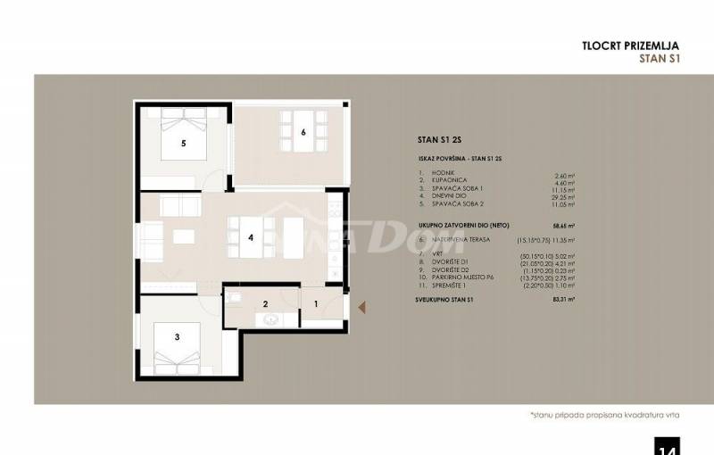 Přízemní apartmán se zahradou, v blízkosti moře a pláže - 10
