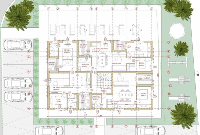 Dvoupokojový byt 80 m2 se střešní terasou 91 m2 v Zadaru-Bibinje - 4