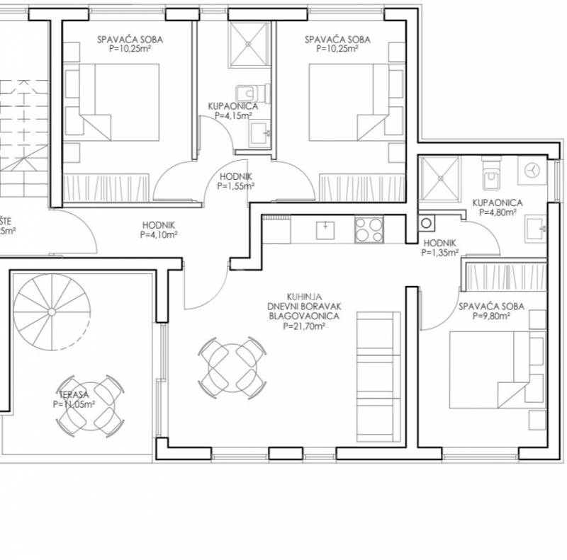 Apartmán se zahradou 100 m od moře - 9