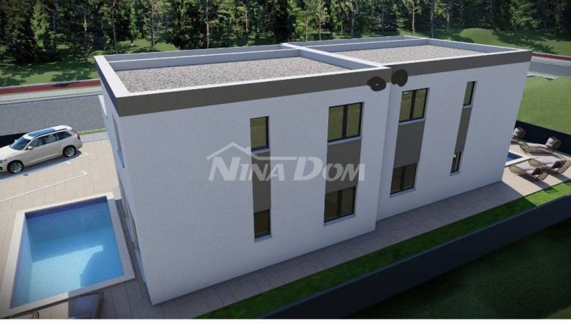 Novostavba, dvojdomek s bazénem. - 5