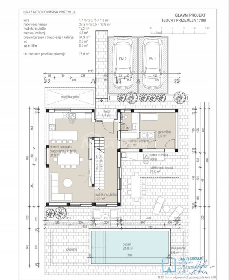 Vila s bazénem v bezprostředním centru ostrova Vir. - 6