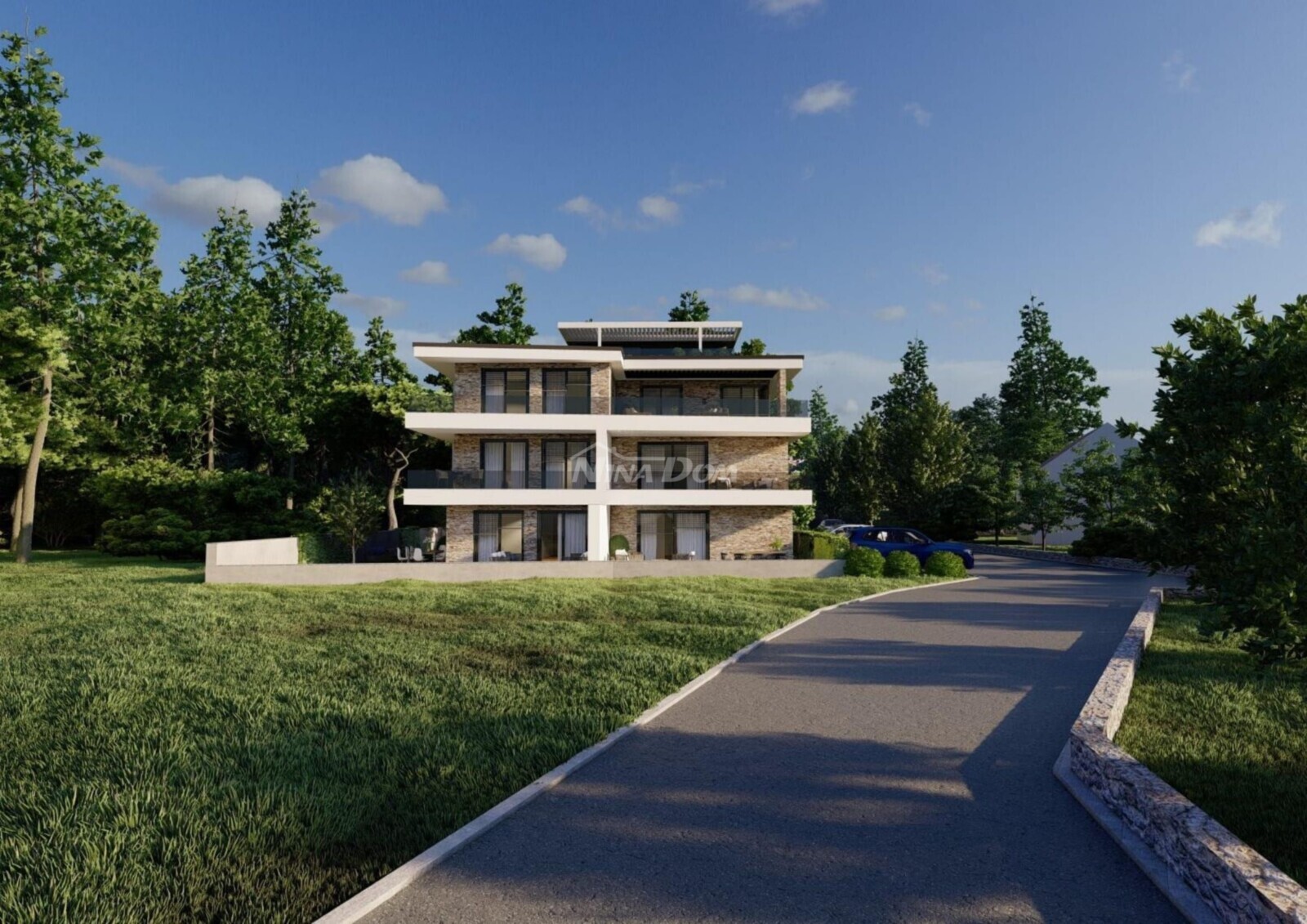 1. ŘADA K MOŘI - APARTMÁN V PŘÍZEMÍ - TŘI LOŽNICE