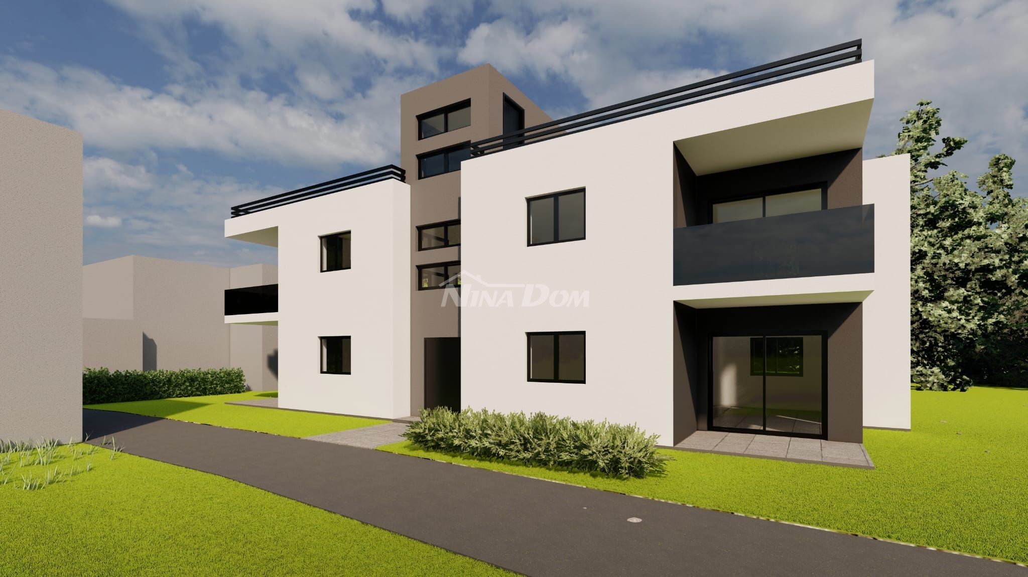 Novostavba, byt v prvním patře se střešní terasou, centrum Vira